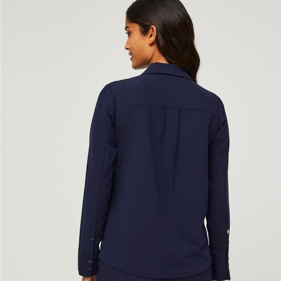 Figs Women’s Napa Longsleeve Scrub Polo. - Picture 6 of 9